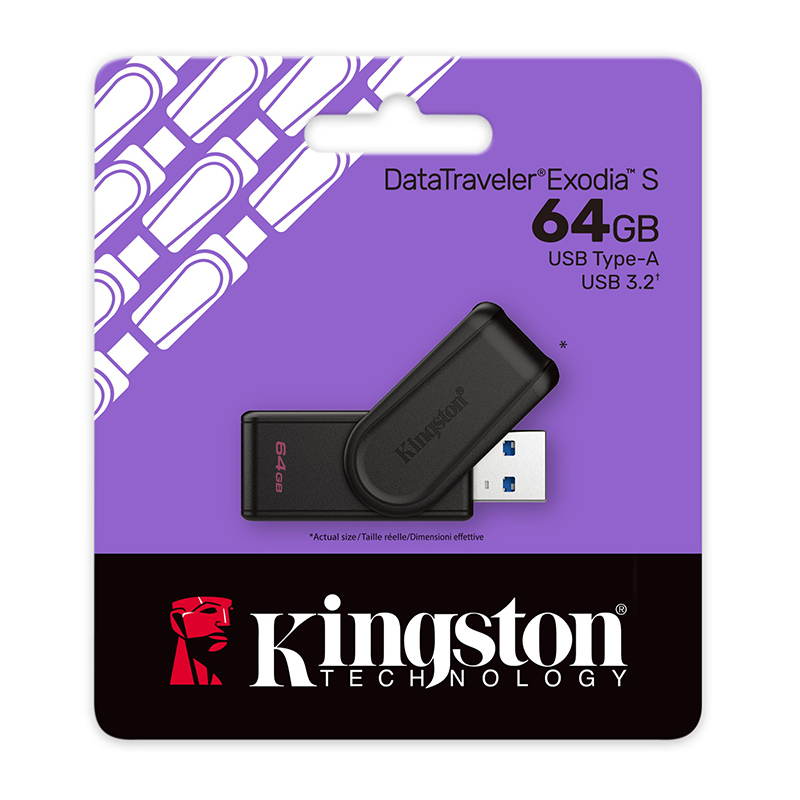Memoria Flash USB Kingston DataTraveler Exodia S, 64GB