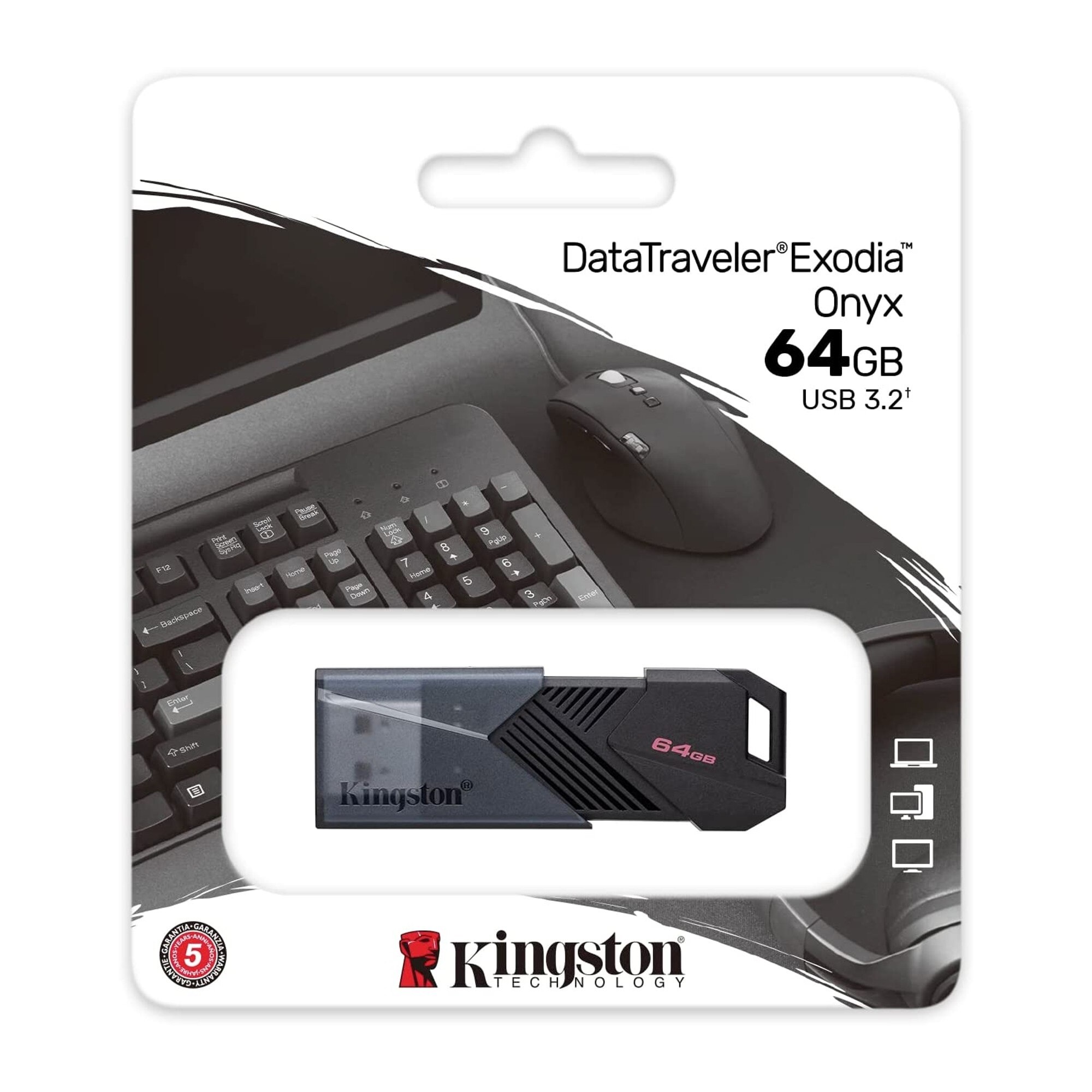Memoria Flash USB Kingston DataTraveler Exodia Onyx 64GB